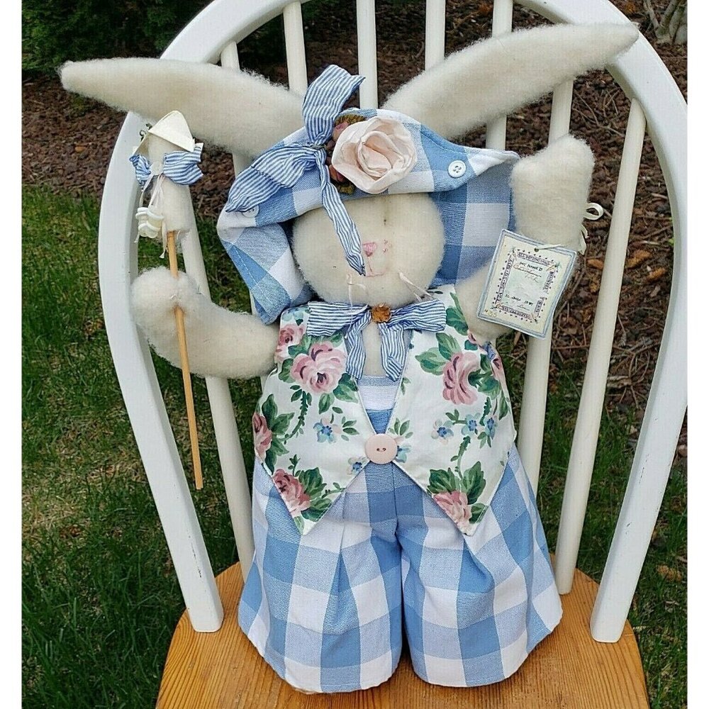 Bunnies by the Bay Artist Boy Doll Rabbit Toy Briar Tuck Signed Easter Parade